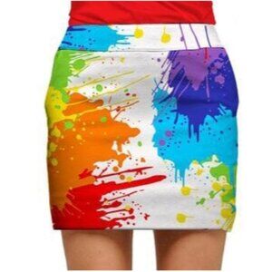 Loudmouth Women's Golf Skort Paint Splatter Print Sz 6